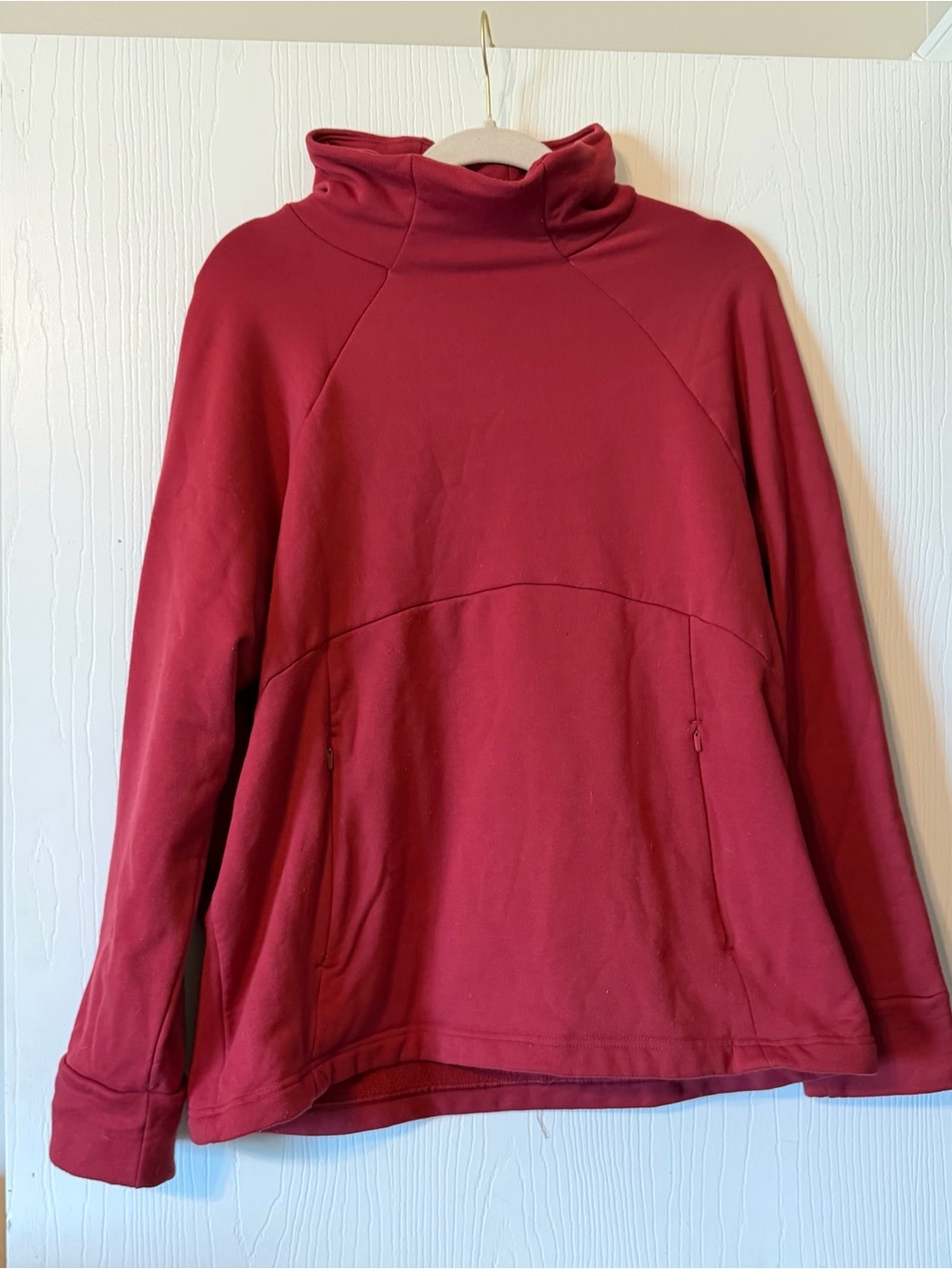 Athleta Burgundy High Neck Pullover